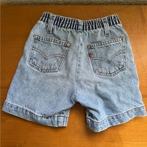 Levi's Little Levi's Blue Denim Shorts Orange Tag